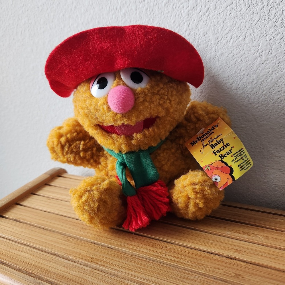 VTG NEW 1987 McDonalds Christmas Muppet‎ Baby Fozzie Bear Plush Stuffed Animal